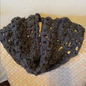 Handmade Chunky Gray Crochet Cowl